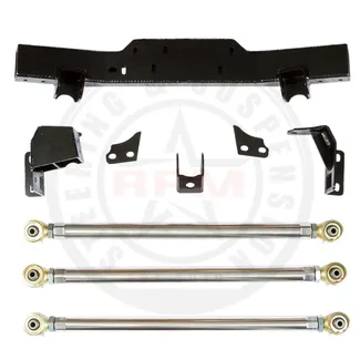 JLU Bolt In 3 Link Front & Double Triangulated 4 Link Rear Long Arm Upgrade Factory Axles no Upgrade RPM Steering