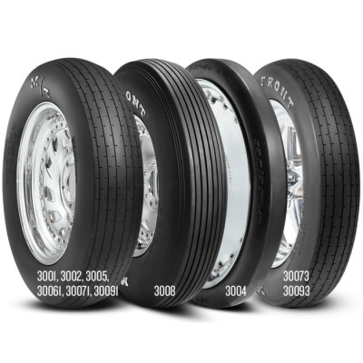 ET Front 15.0 Inch 22.5/4.5-15 Painted White Letter Racing Bias Tire Mickey Thompson