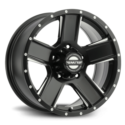 SD-5 Black 20X9 with 8X180 Bolt Pattern 5.50 Back Space Matte Black