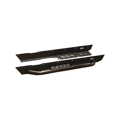 Full Length Rock Guards w/ step for 04-06 Jeep LJ - Notched for Motobilt TJ/LJ Front Fenders Motobilt