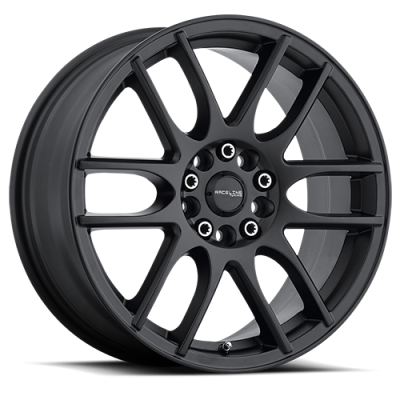 Aluminum Wheels 16x7 Mystique 141B Satin Black 40 Offset 4 on 100/4 on 108 Bolt Pattern 72.6 Bore Raceline