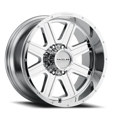 Aluminum Wheels 18x9 Hostage 940C Chrome 12 Offset 5 on 139.7 Bolt Pattern 106.5 Bore Raceline