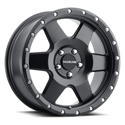 Aluminum Wheels 17x8 Boost 946B Satin Black 6 Spoke 35 Offset 5 on 108 Bolt Pattern 72.62 Bore Raceline