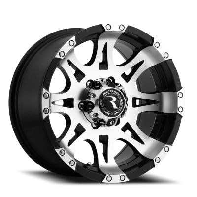 Aluminum Wheels 17x9 Raptor 982 Machined Black 0 Offset 5 on 139.7 Bolt Pattern 106.5 Bore Raceline