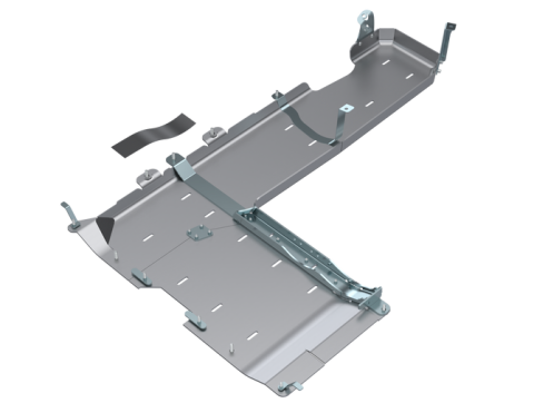 JLU T-Case/Fuel Skid Kit Only - 4 Door 3.6L, 2.0L, 392 Hemi - Aluminum 18-Present Artec Industries