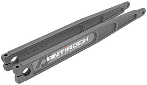 Antirock Fabricated Steel Sway Bar Arms 07-18 Wrangler JK Bent Style 21 Inch Long OAL 19.5 Inch C-C Slight Bend Includes Stickers Pair RockJock 4x4