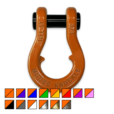 Jowl Recovery Split Shackle 3/4 Obscene Orange Moose Knuckle Offroad