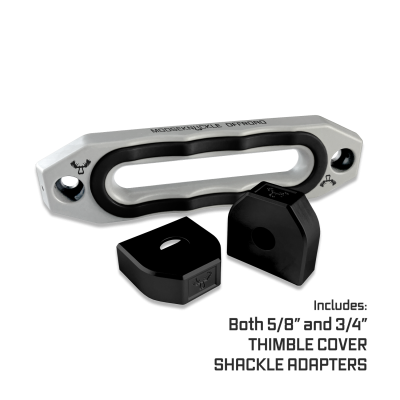 Jawse Winch Fairlead Atomic Silver / Black Hole Moose Knuckle Offroad