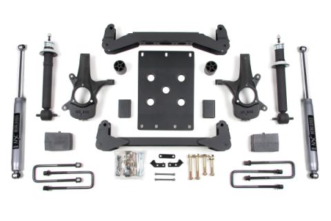 4 Inch Lift Kit Silverado/Sierra 1500 07-13 2WD Leaf Springs Fox 2.0 Performance