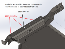 Jeep TJ 4 Link Suspension Mount Kit / Skid Motobilt