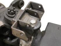 Dual Front Lower Shock Mounts SD60 Bare Steel Motobilt