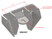 Dual Front Lower Shock Mounts SD60 Bare Steel Motobilt