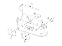 Bed Rail CB Antenna Mount Kit for Jeep Gladiator Raw Motobilt