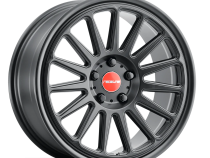 Aluminum Wheels 18x8.5 Grip 315B Satin Black Red and Black Logo Multi Spoke 35 Offset 5 on 112 Bolt Pattern 66.6 Bore Raceline