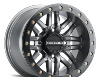 Aluminum Wheels 15x10 Ryno Beadlock UTV A91G Matte Dark Gunmetal Grey 0 Offset 4 on 110 Bolt Pattern 90 Bore Raceline